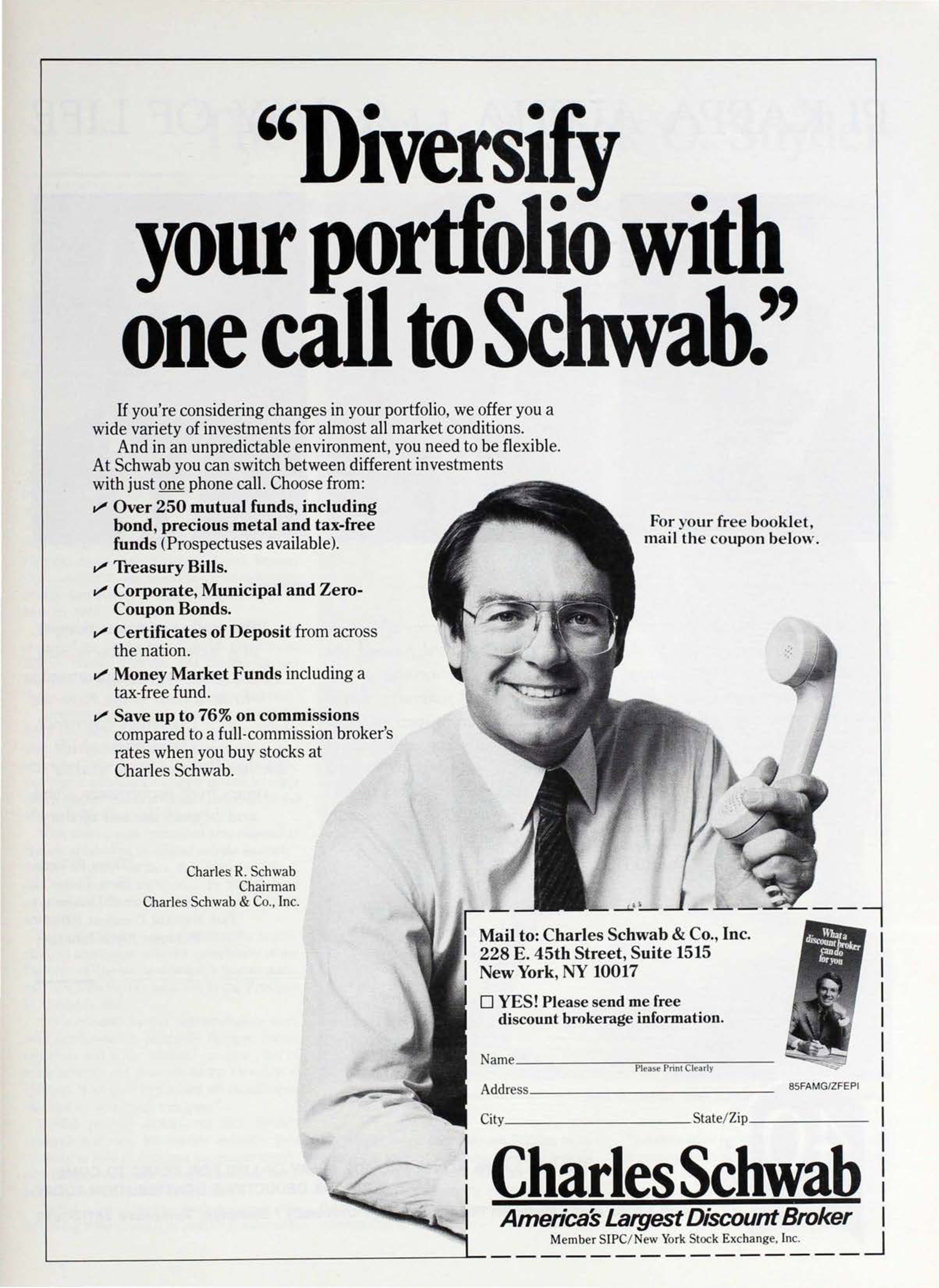 Diversify Your Portfolio With One Call To Schwab
